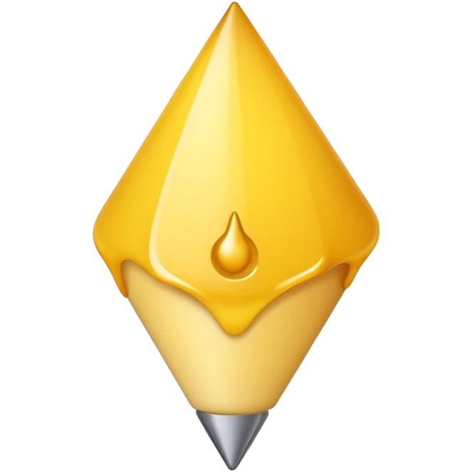 Thin Yellow swirl with 3 points emoji