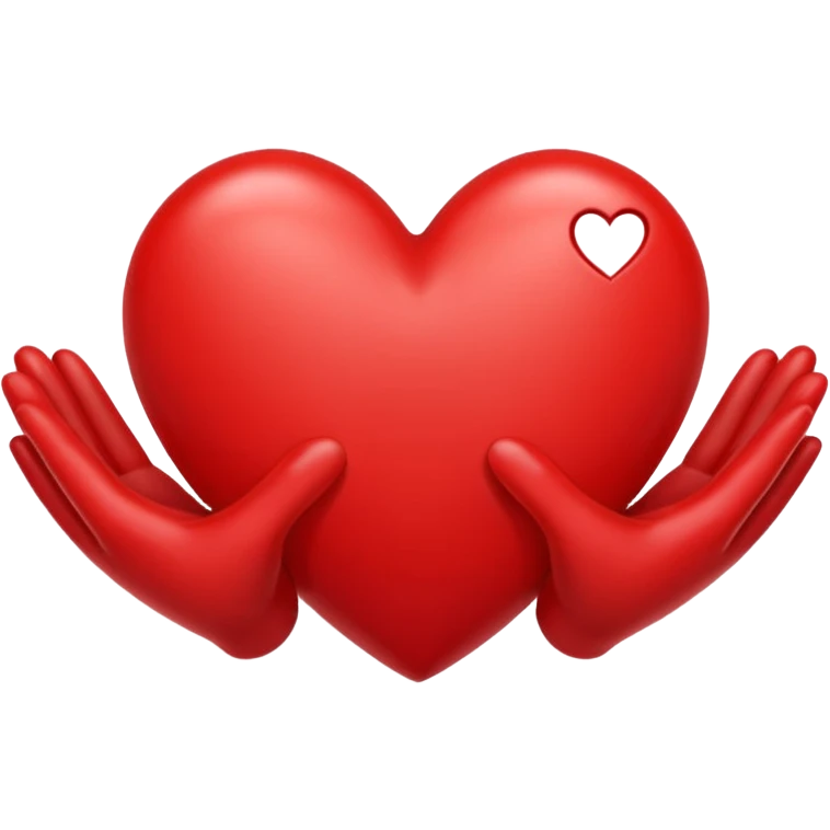 Un  cœur avec les mains et un M à l’intérieur  emoji