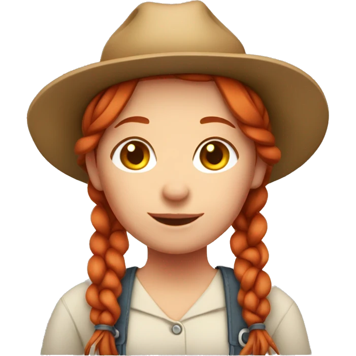 Farmer girl with red hair with braids  emoji