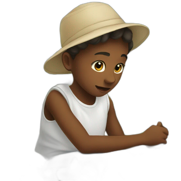 kid working in a cotton field emoji