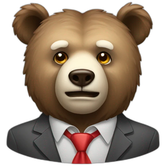 Stock trader bear emoji