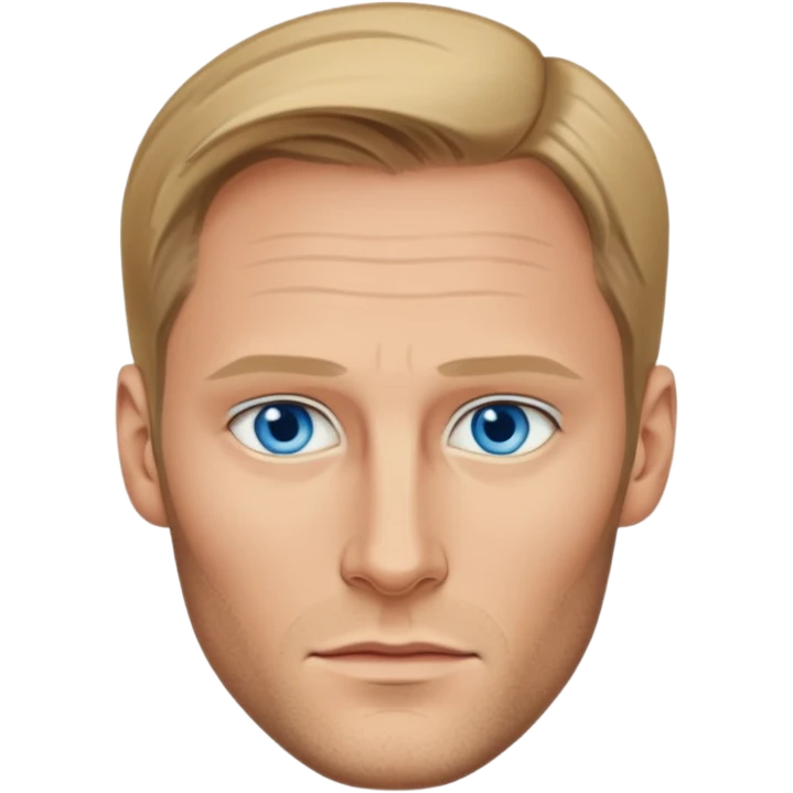 Alexander Skarsgård with blue eyes emoji