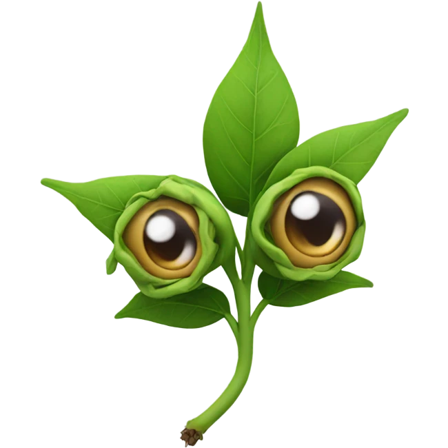 Weed plant with eyes  emoji