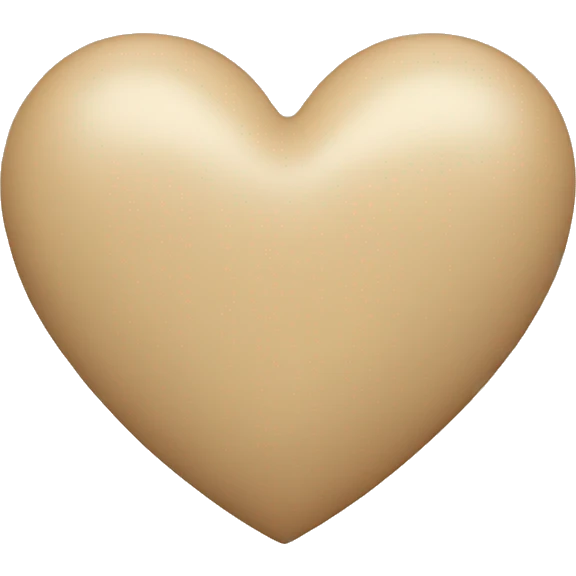 Beige heart emoji