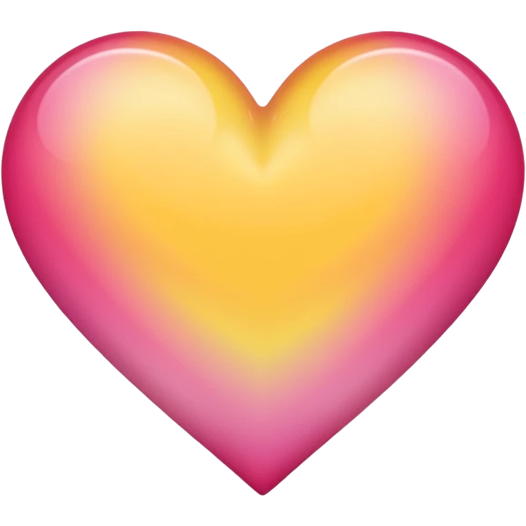 Yellow and pink gradient heart emoji