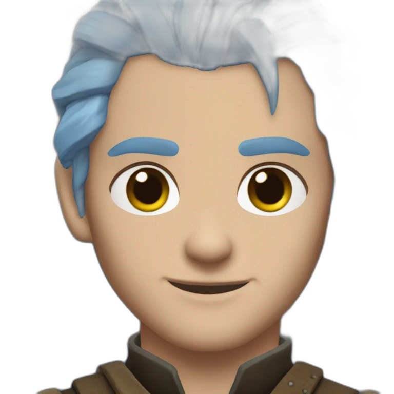 witcher with blue hair emoji