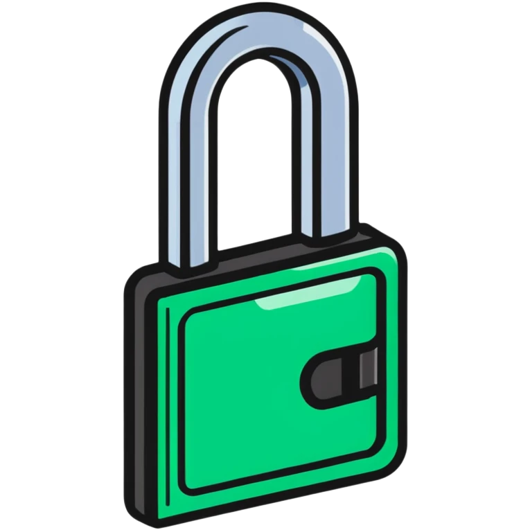 security key with digital code emoji