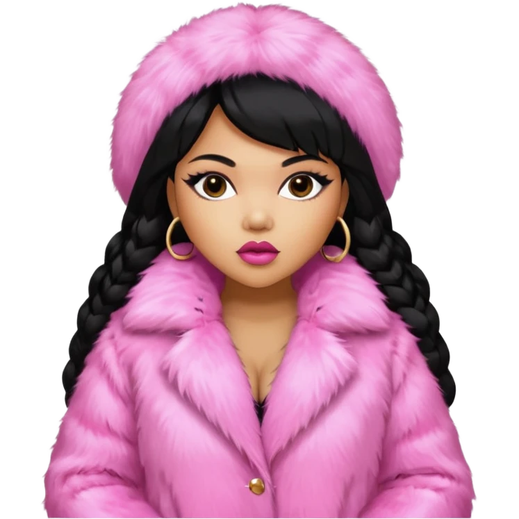 Lil Kim with black hair emoji