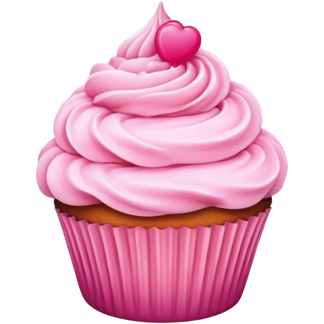 cupcake with pink icing emoji