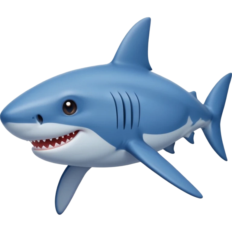 cute shark, navy blue color, no shoes emoji