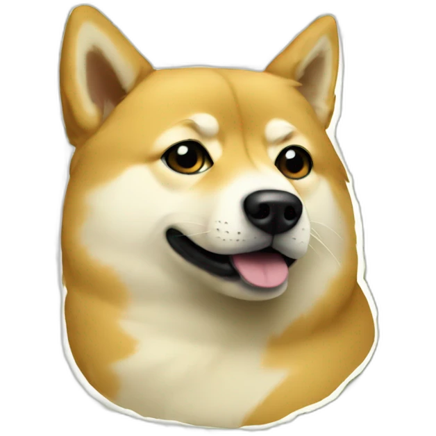 Dogecoin with dollars emoji