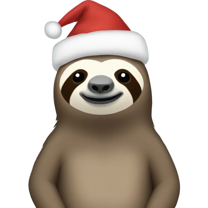 Sloth christmas emoji