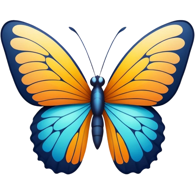 
A stylized butterfly with a subtle, upward-trending graph or spike pattern integrated into its wing design.	The butterfly is a powerful symbol of transformation, growth, and intuition. emoji