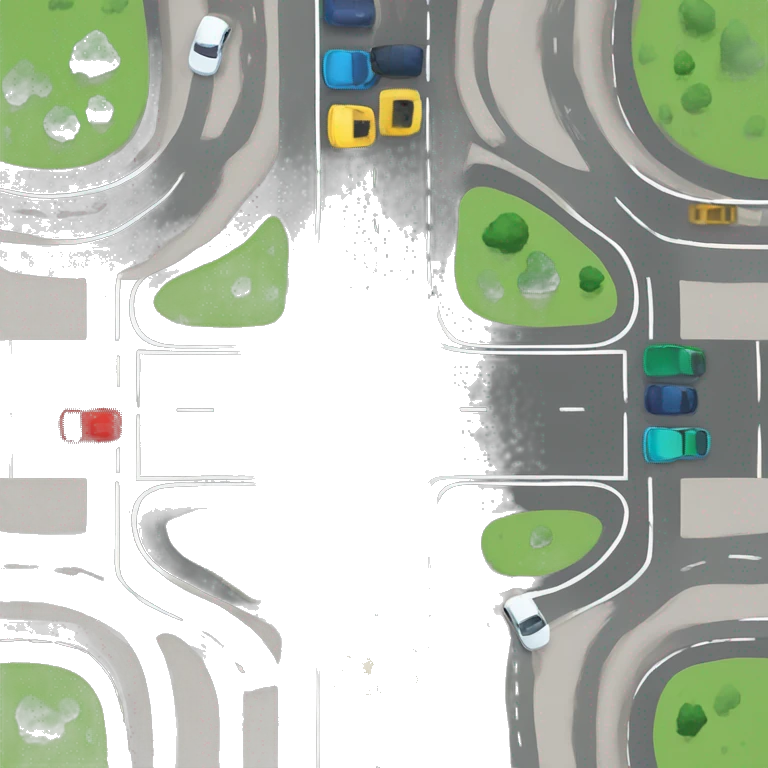 4 way road emoji