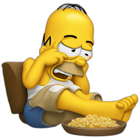 Homer eats his foot emoji