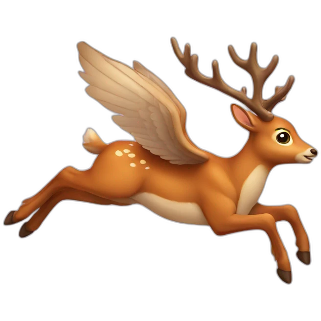 flying deer emoji