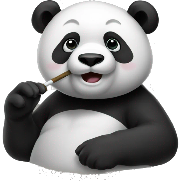 Panda smoke  emoji
