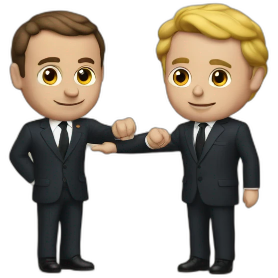 Macron with ron emoji