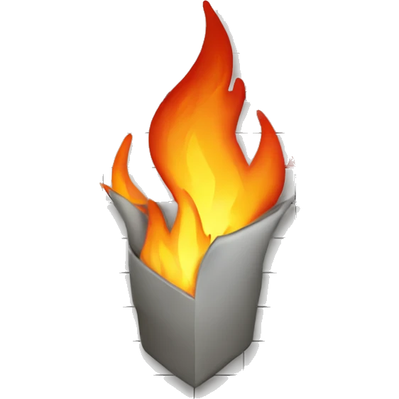 Spreadsheet with fire emoji
