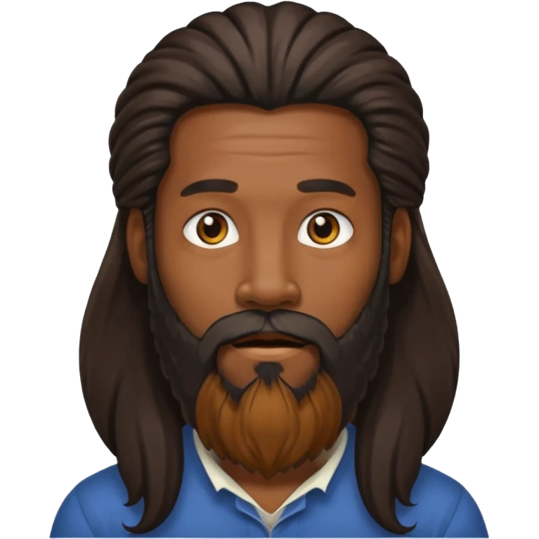 BEARDED Knights long hair long beard black guy emoji