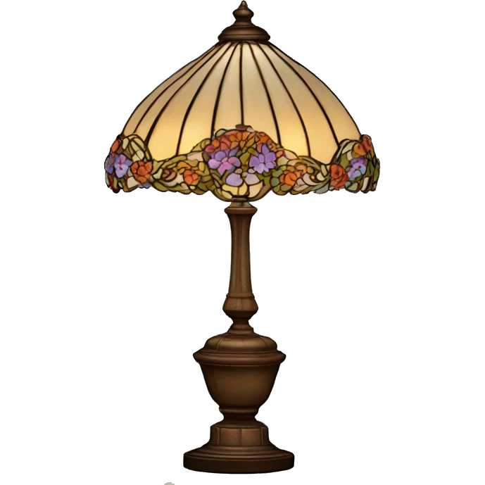 Tiffany lamp with flowers emoji