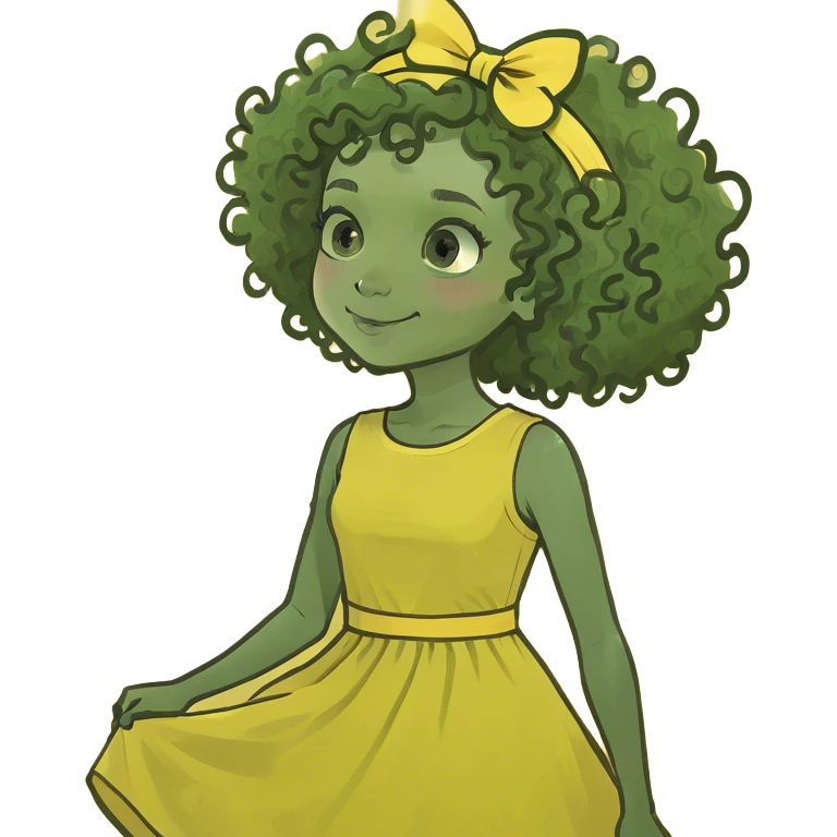 Girl  curly hair  emoji