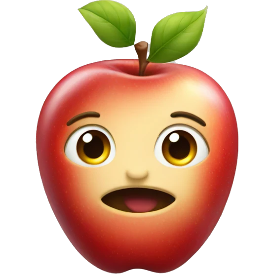 Cute apple emoji