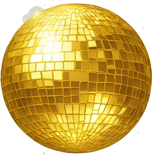 golden disco ball emoji