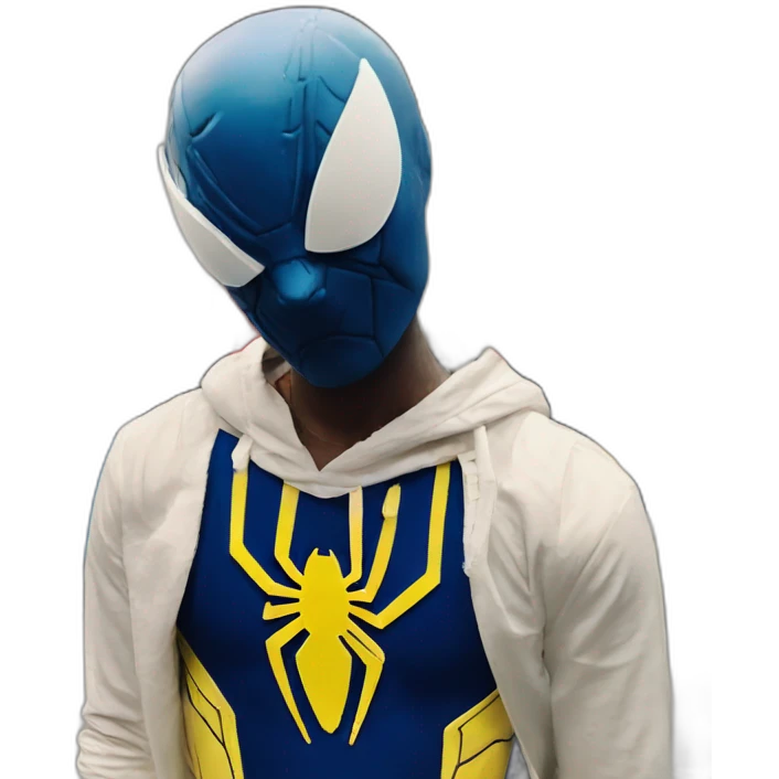 mr beast on cosplay spider man emoji