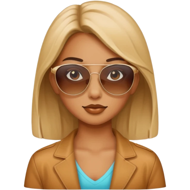 Girl wearing sunglasses emoji