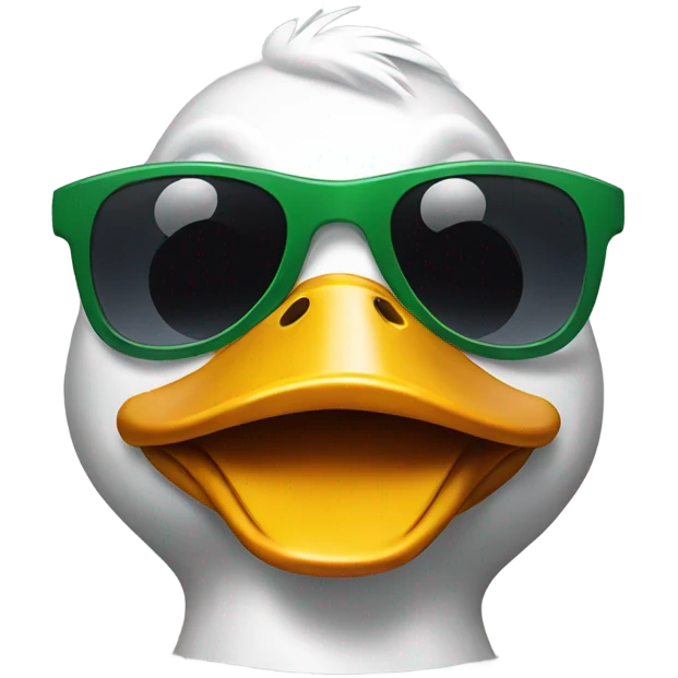 Duck with sunglasess emoji