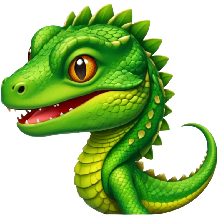 Lizard who is smirking  emoji
