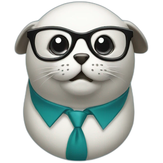 Nerd seal emoji