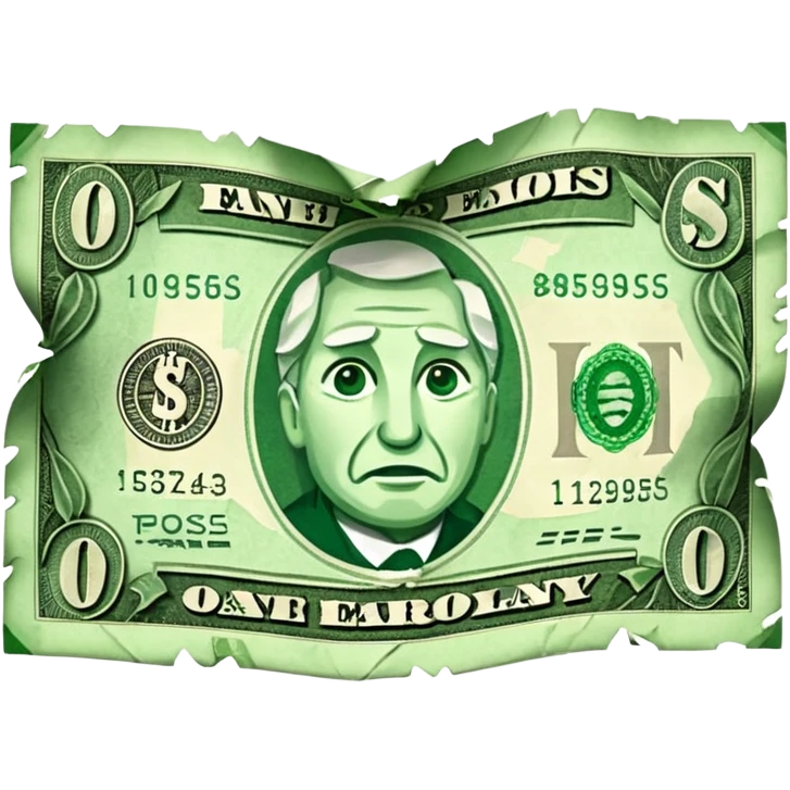 Ripped money emoji