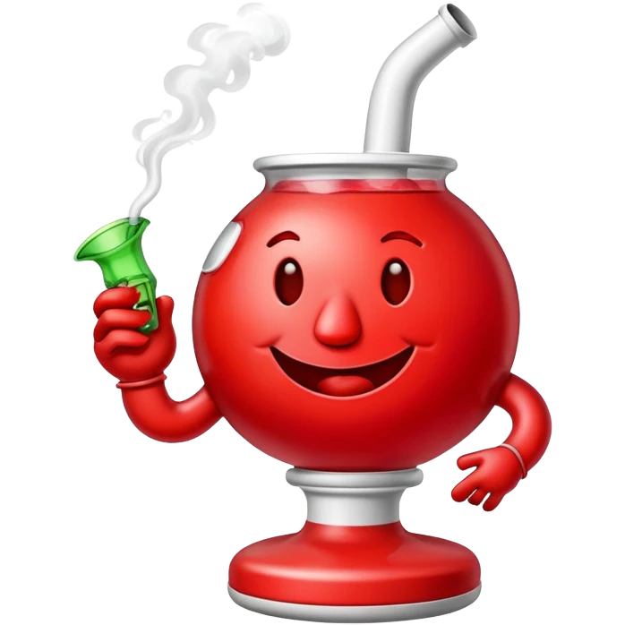 Kool-Aid Man character smoking a bong emoji