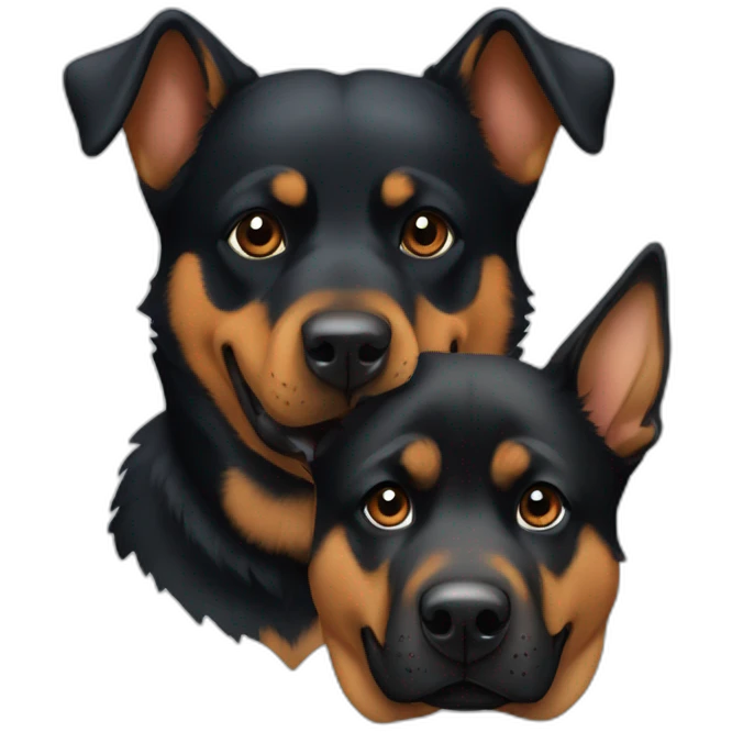 Rottweiler and an German Shepherd emoji