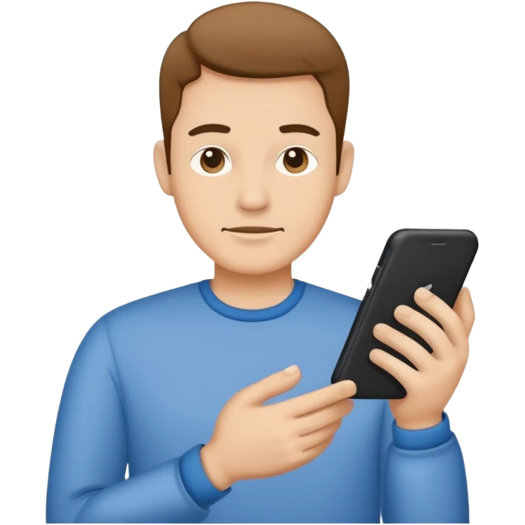 create a hand drawn icon fine line with a men doing habits emoji