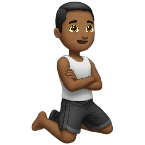 Kneel down propose  emoji