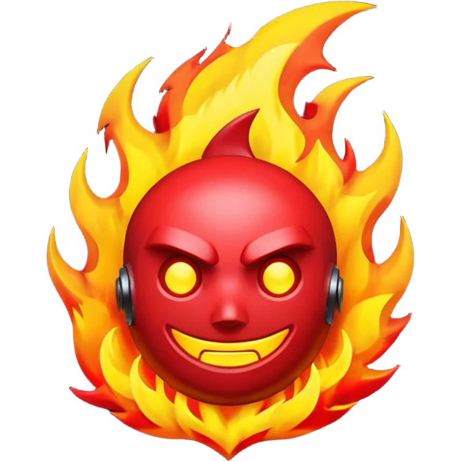 CYBERPUNK FIRE RED emoji