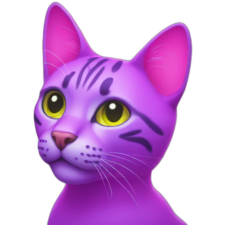 Neon cat emoji