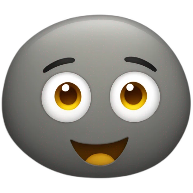 cute pebble emoji