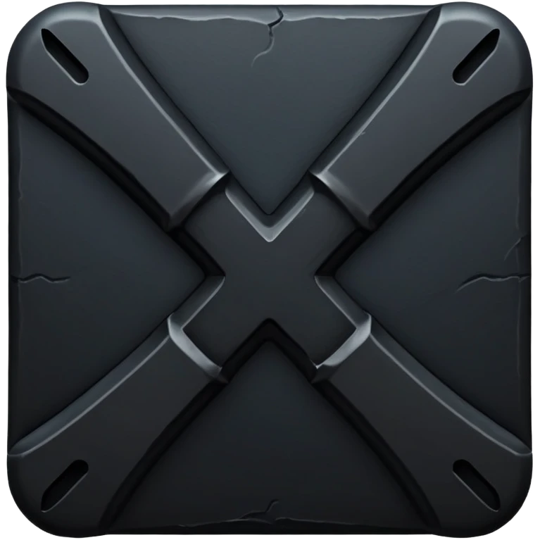 dark abyssal-like "X" emoji