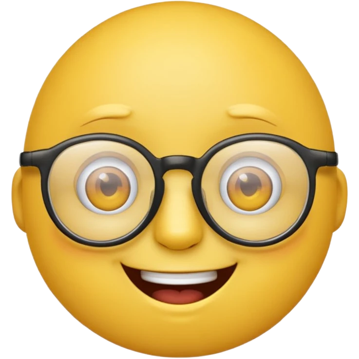 yellow emoji in glasses emoji