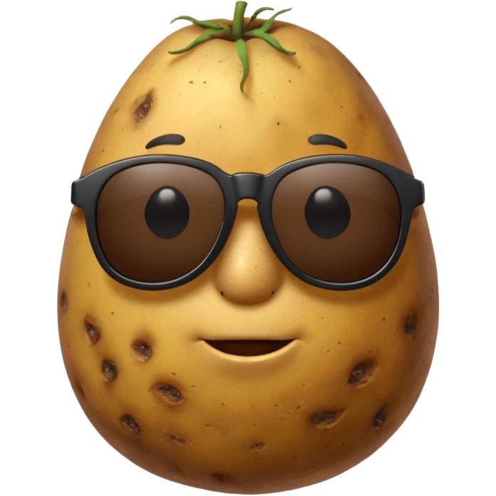 potato with black sunglasses emoji