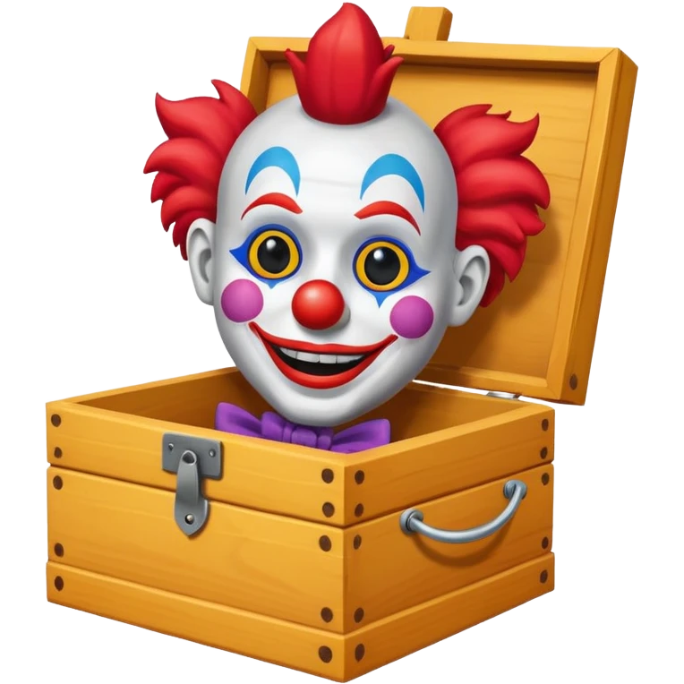 toy for children, clown jack-in-a-box emoji