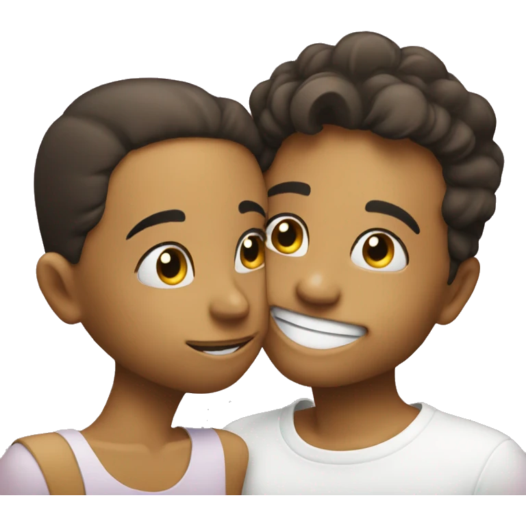 Smile kissing other smile emoji