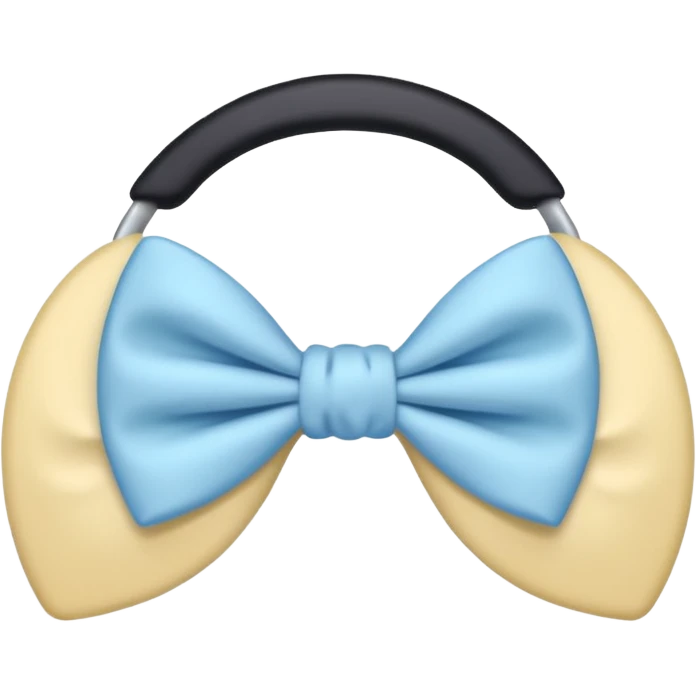 🎧 with pastel blue bows right before the part that covers your ears emoji