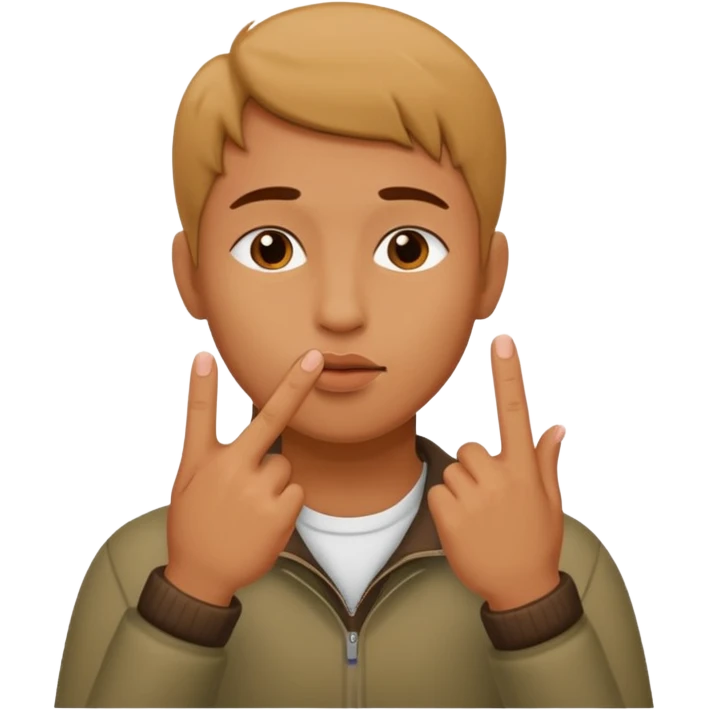 Classic emoji holding two fingers together he just kissed into the air in solitude emoji