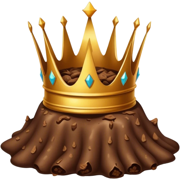 Poop with crown emoji