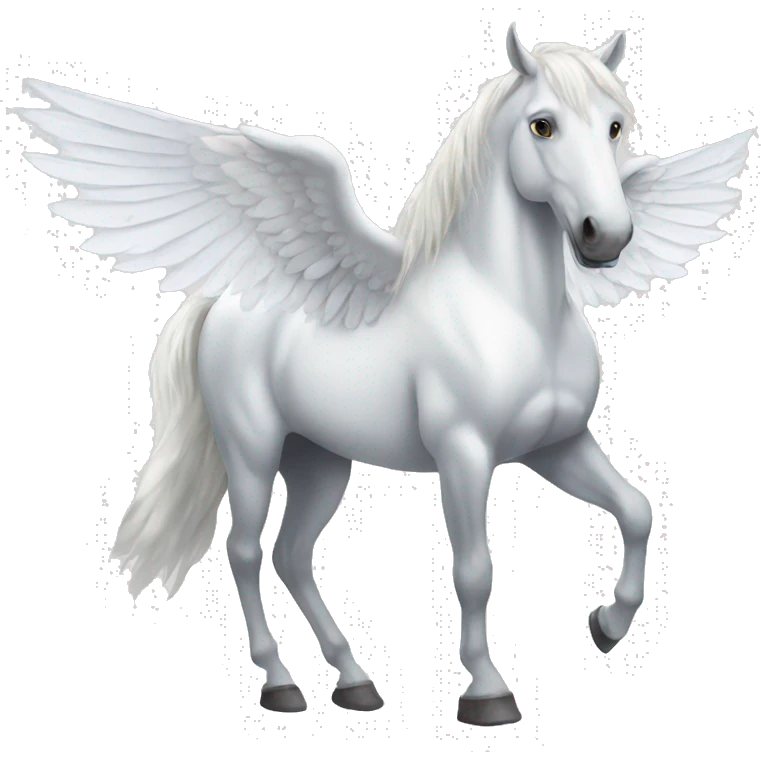 White horse with wings emoji
